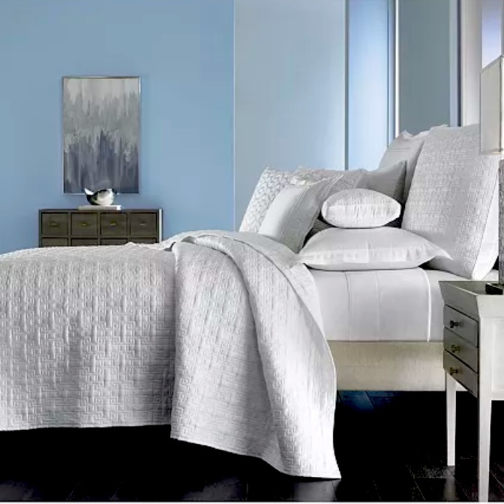 NWOT Hotel Collection Embroidered Frame Quilted Sham